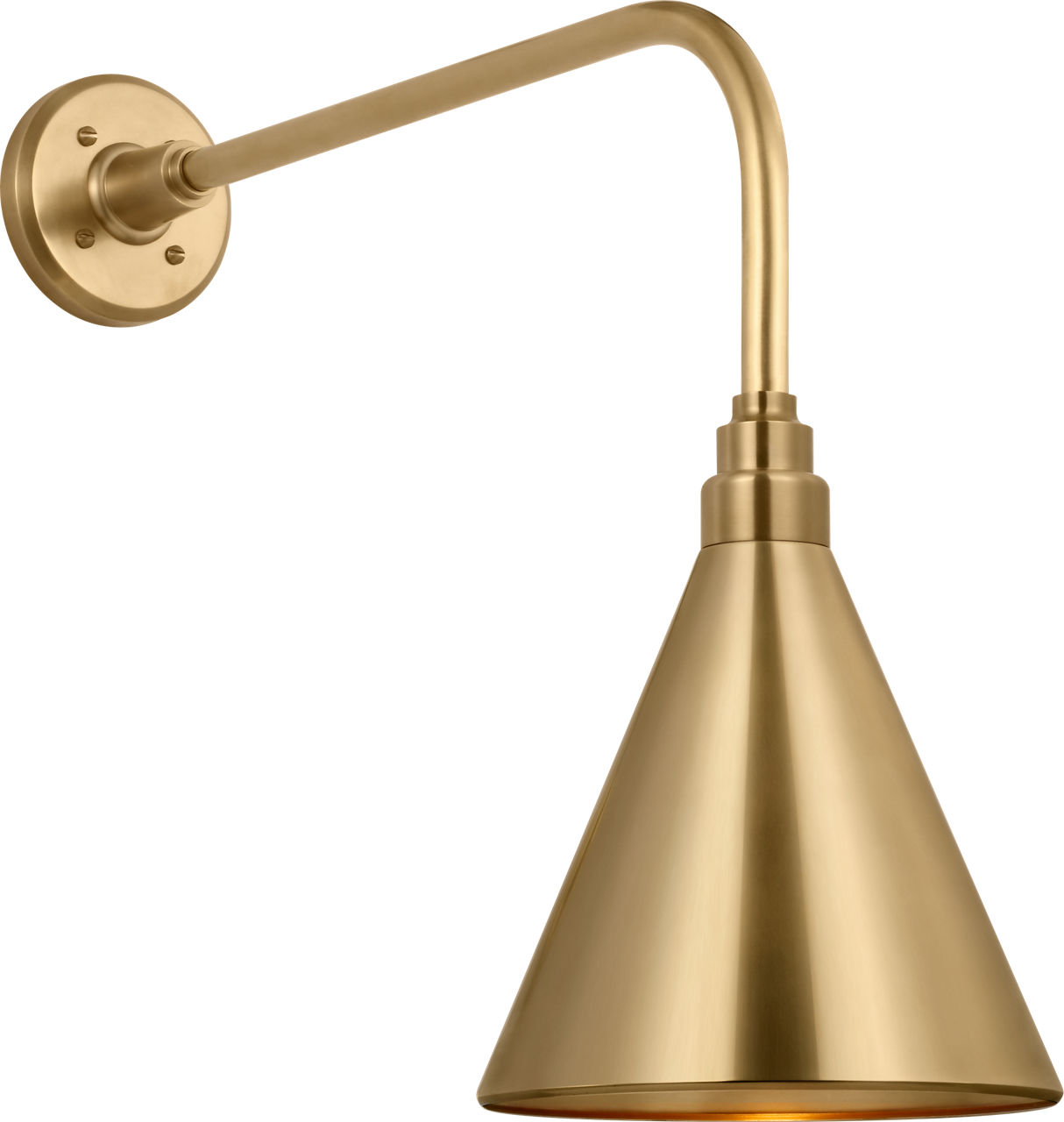 Academy 20" Rex Barn Light in Hand-Rubbed Antique Brass with 9" Conical Savannah Shade