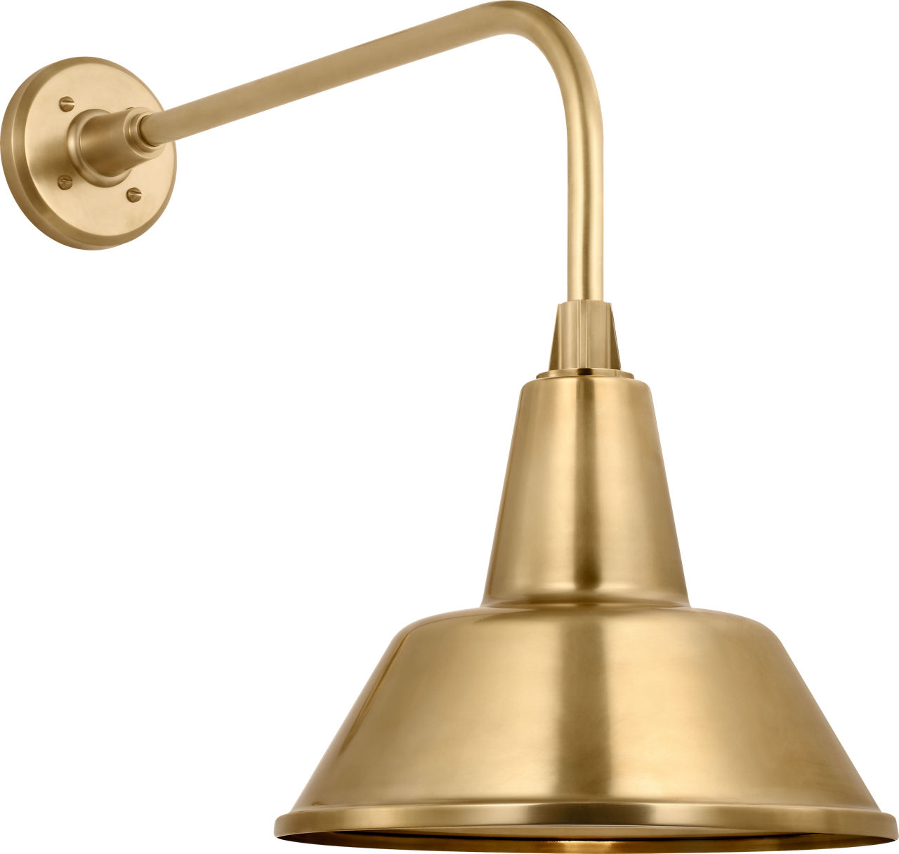 Academy 20" Rex Barn Light in Hand-Rubbed Antique Brass with 12.5" Bowers Shade