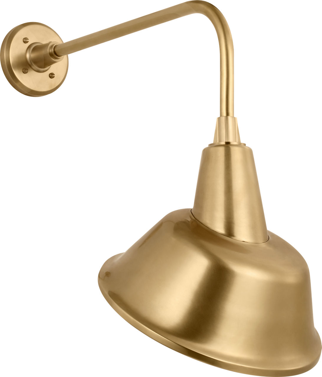 Academy 20" Rex Barn Light in Hand-Rubbed Antique Brass with 12.5" Tilted Bowers Shade