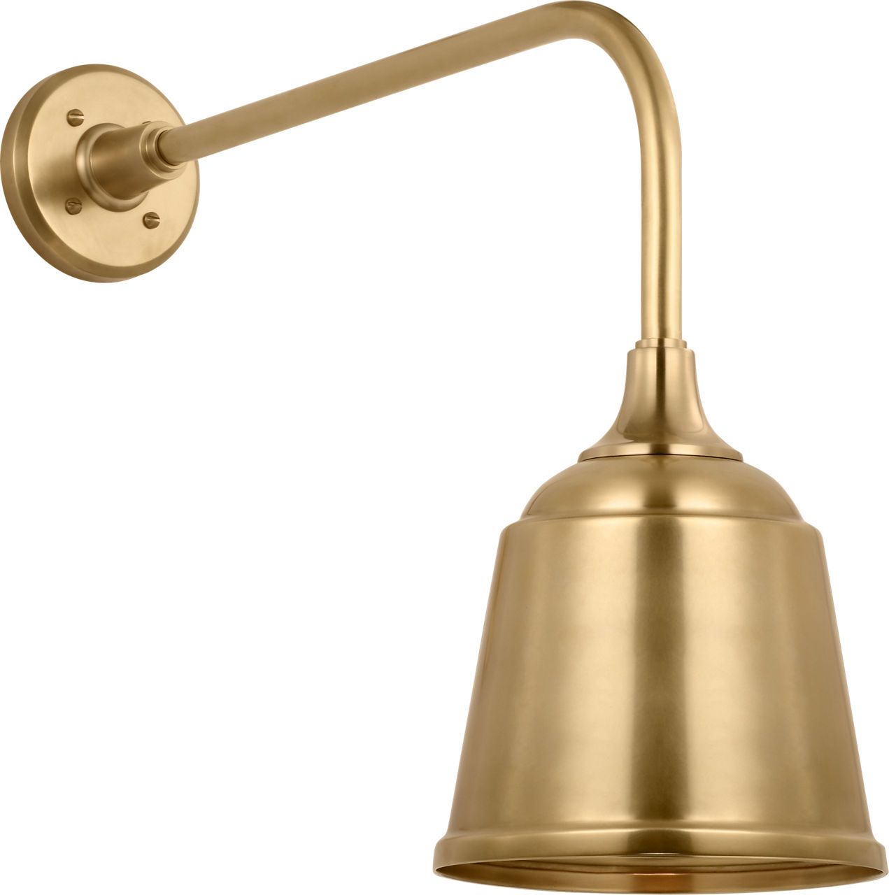 Academy 20" Rex Barn Light in Hand-Rubbed Antique Brass with 8" Rockhouse Shade