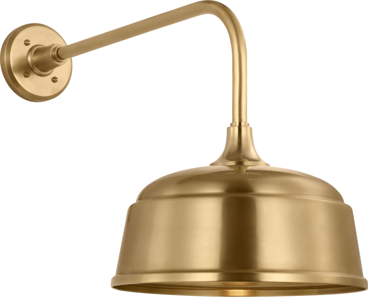 Academy 20" Rex Barn Light in Hand-Rubbed Antique Brass with 12.5" Rockhouse Shade