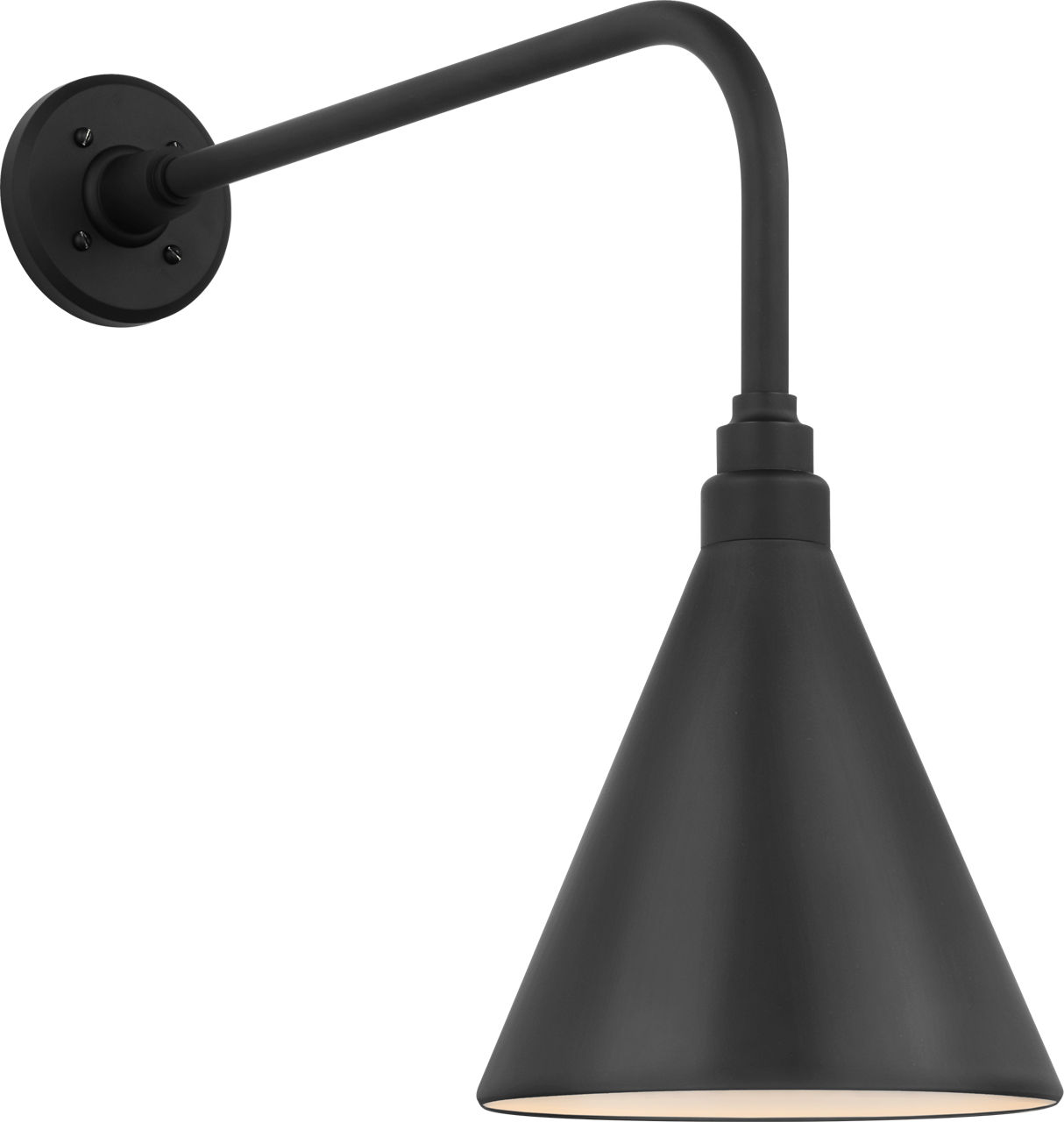 Academy 20" Rex Barn Light in Matte Black with 9" Conical Savannah Shade