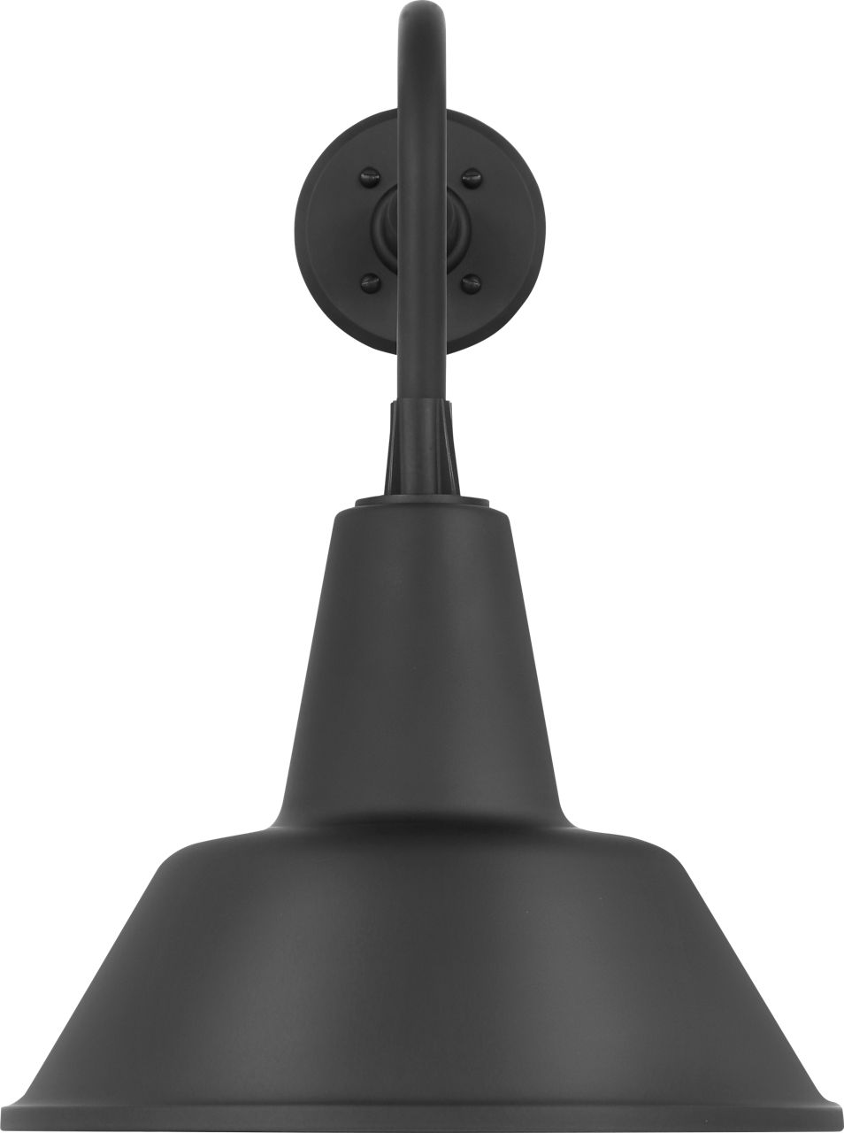 Academy 20" Rex Barn Light in Matte Black with 12.5" Bowers Shade