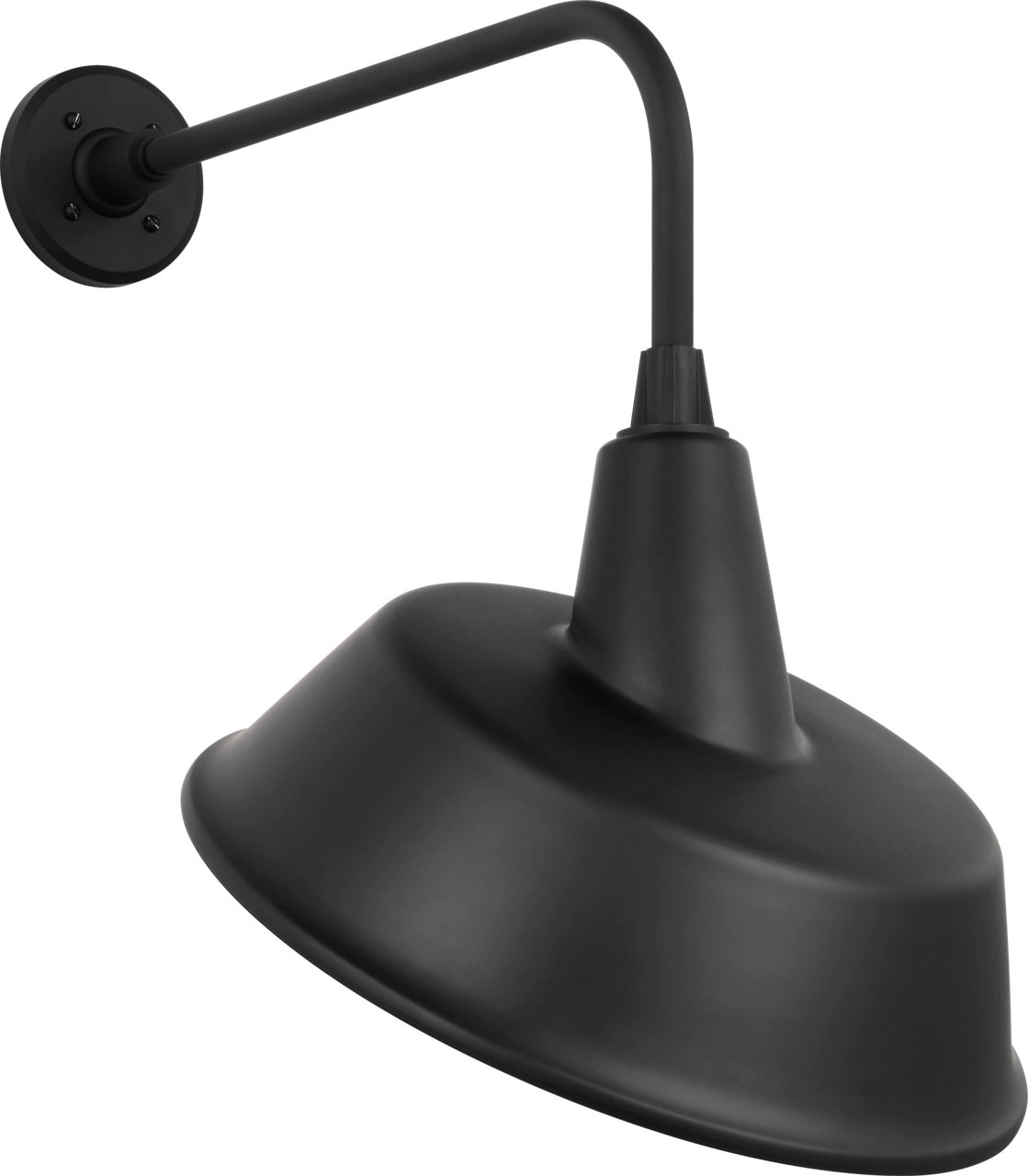 Academy 20" Rex Barn Light in Matte Black with 16" Tilted Bowers Shade