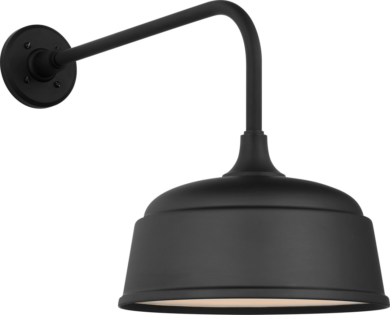 Academy 20" Rex Barn Light in Matte Black with 12.5" Rockhouse Shade