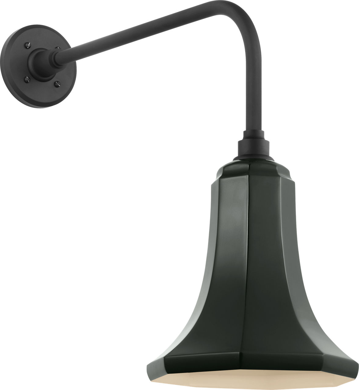 Academy 20" Rex Barn Light in Matte Black with 9.25" Green Savannah Shade
