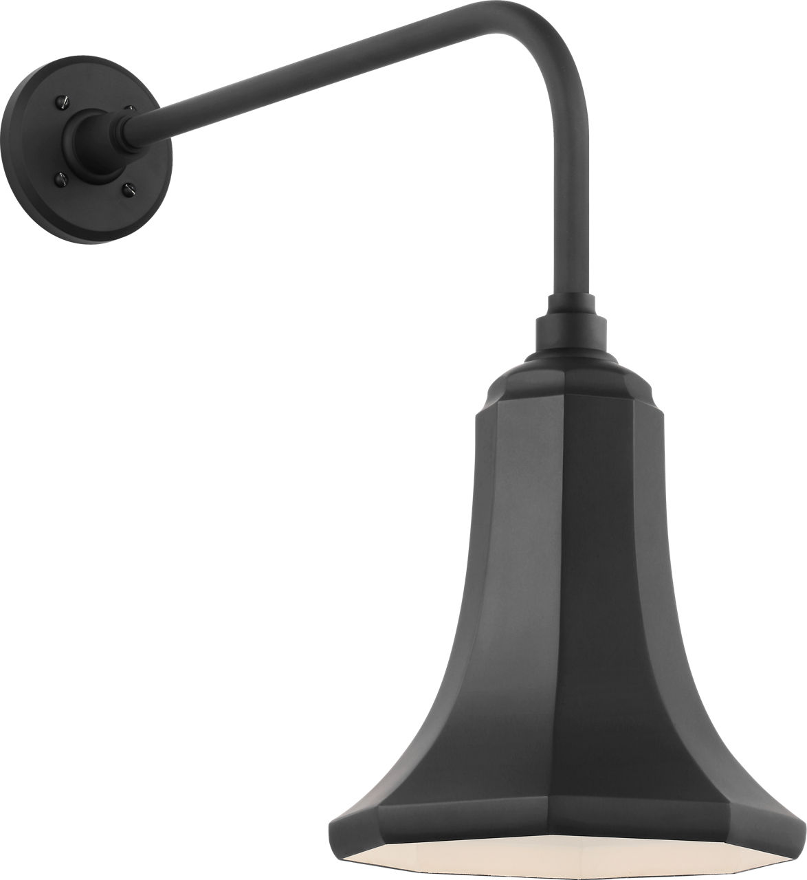 Academy 20" Rex Barn Light in Matte Black with 9.25" Savannah Shade