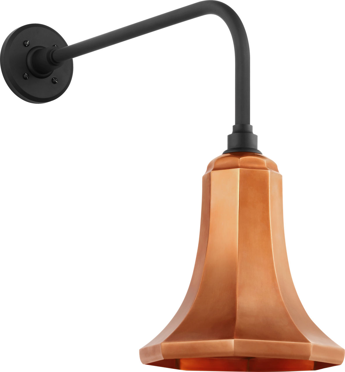 Academy 20" Rex Barn Light in Matte Black with 9.25" Soft Copper Savannah Shade
