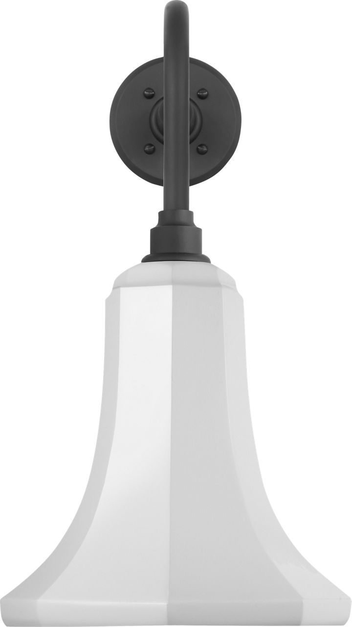 Academy 20" Rex Barn Light in Matte Black with 9.25" White Savannah Shade