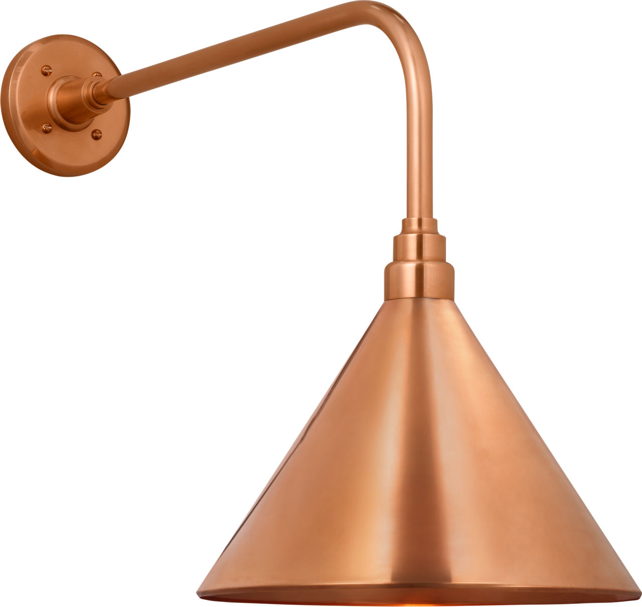 Academy 20" Rex Barn Light in Soft Copper with 12.5" Conical Savannah Shade