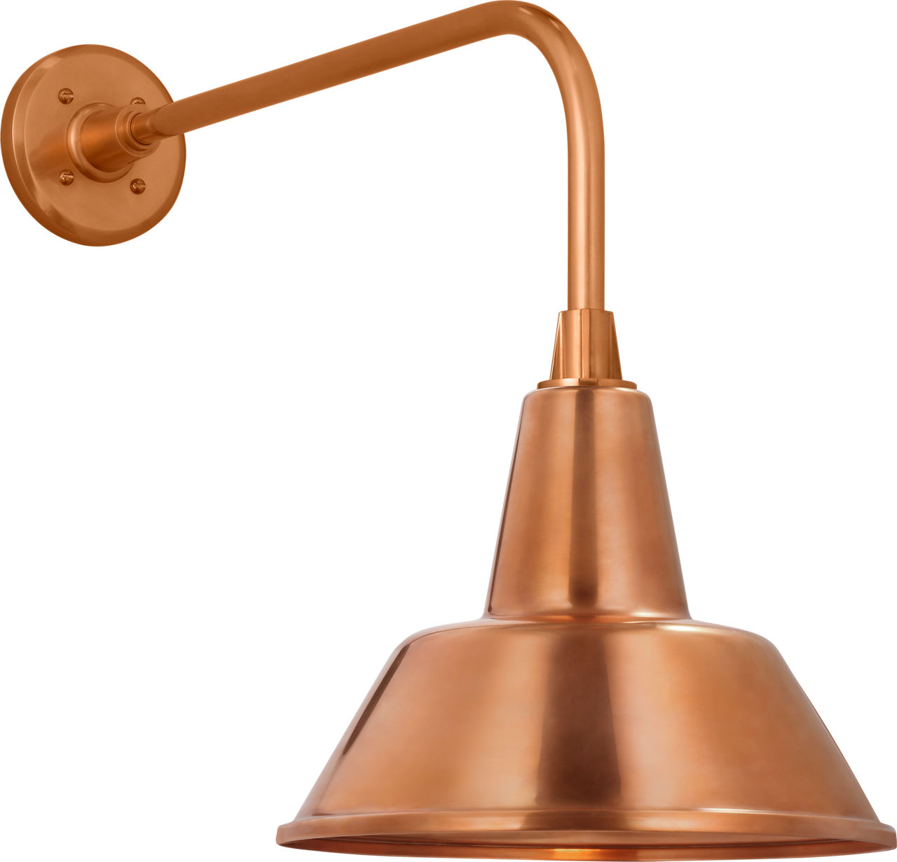 Academy 20" Rex Barn Light in Soft Copper with 12.5" Bowers Shade
