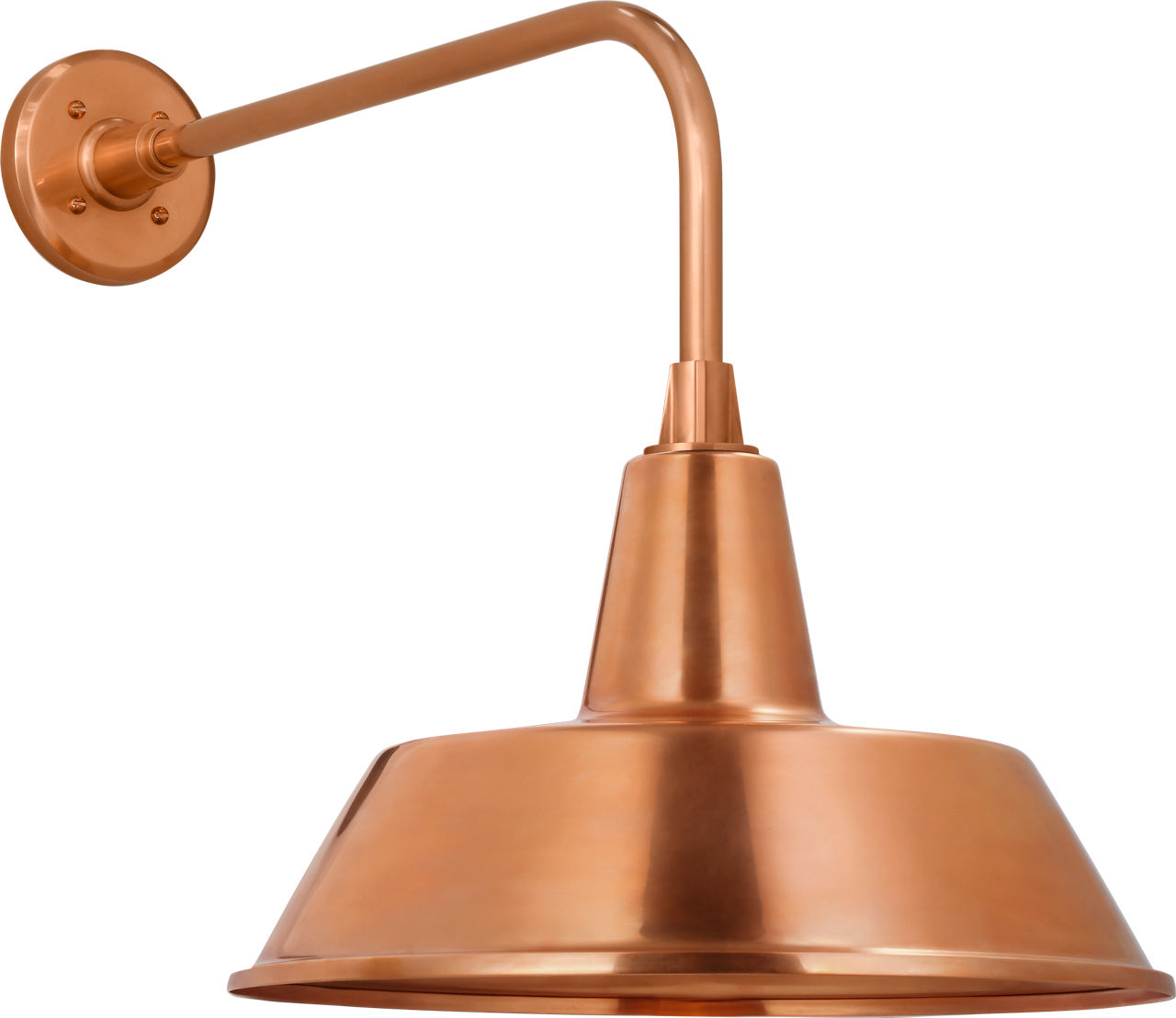 Academy 20" Rex Barn Light in Soft Copper with 16" Bowers Shade