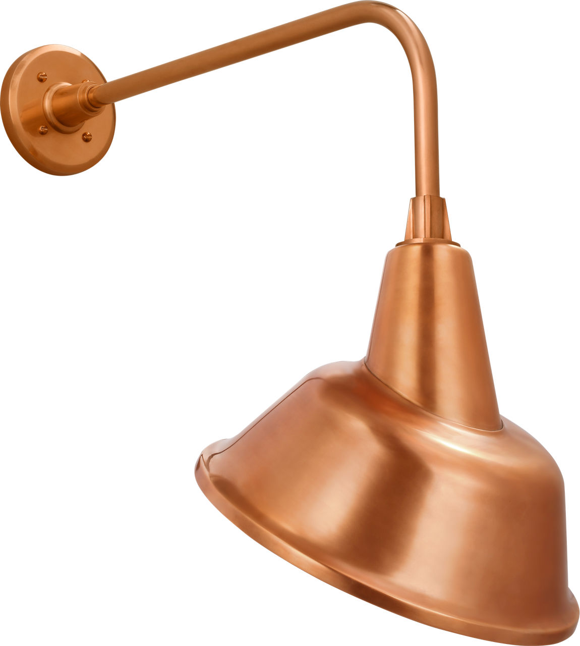 Academy 20" Rex Barn Light in Soft Copper with 12.5" Tilted Bowers Shade