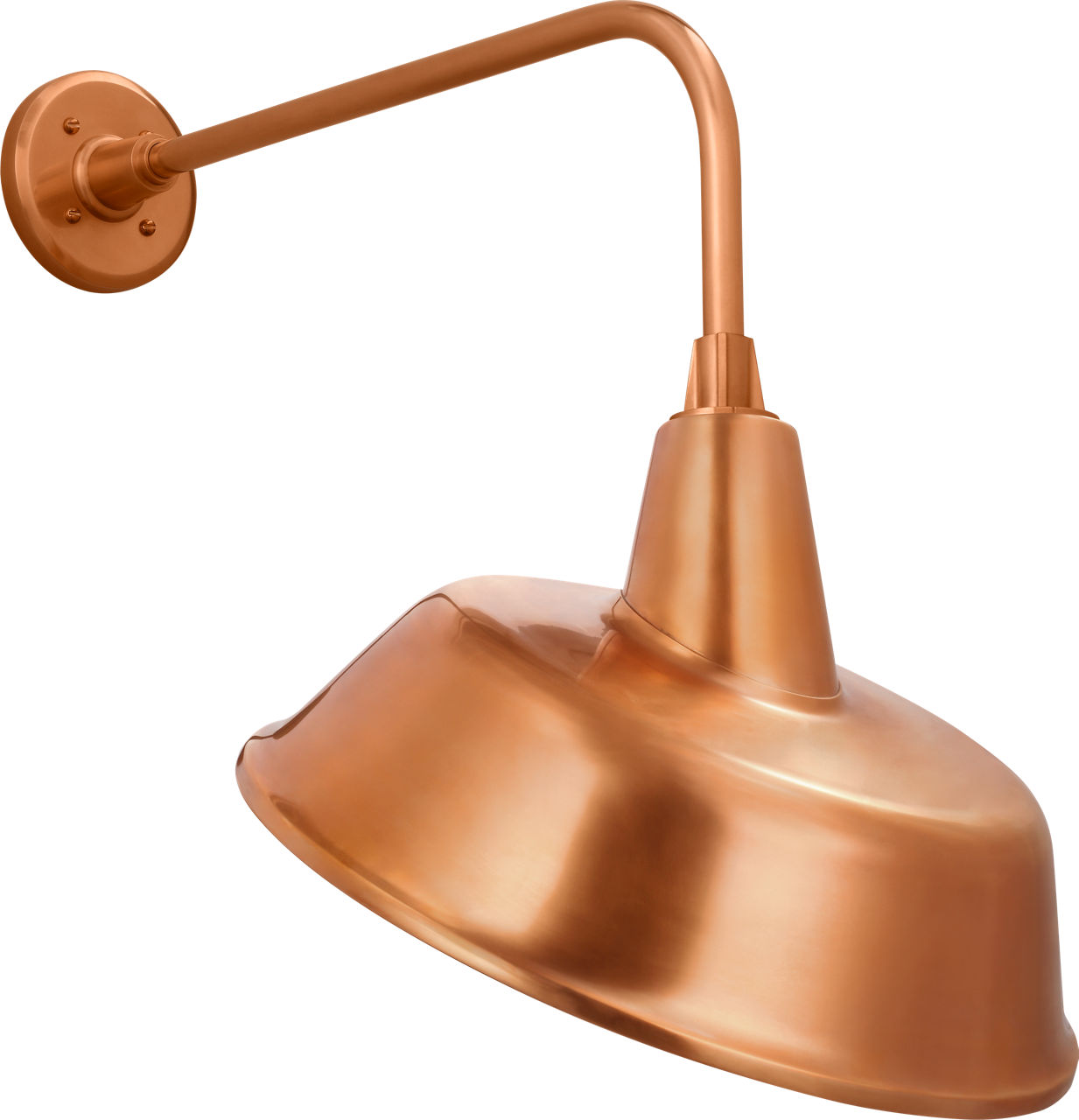 Academy 20" Rex Barn Light in Soft Copper with 16" Tilted Bowers Shade