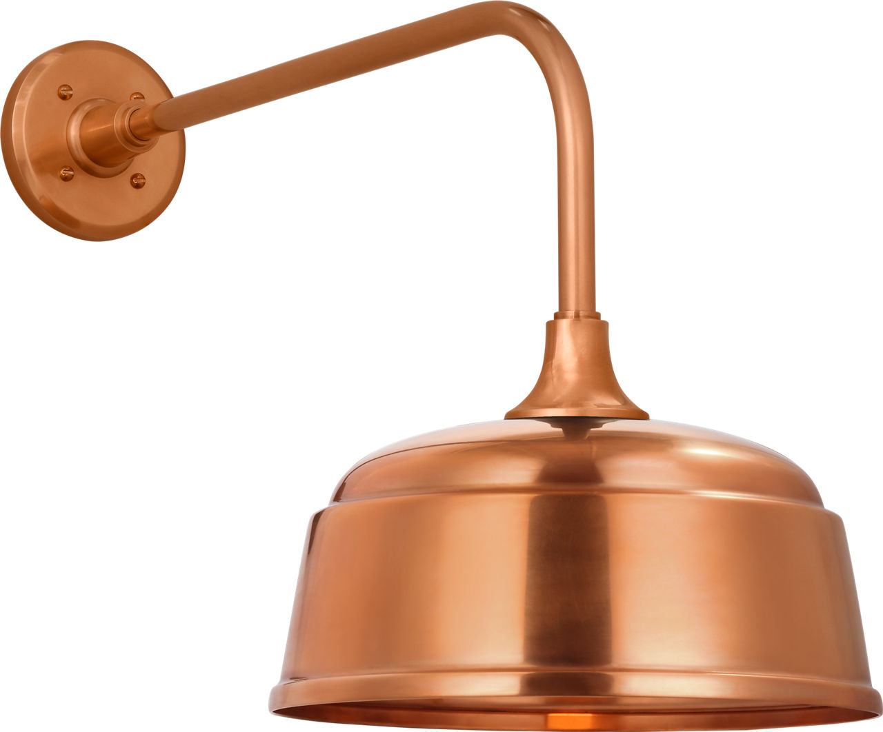 Academy 20" Rex Barn Light in Soft Copper with 12.5" Rockhouse Shade