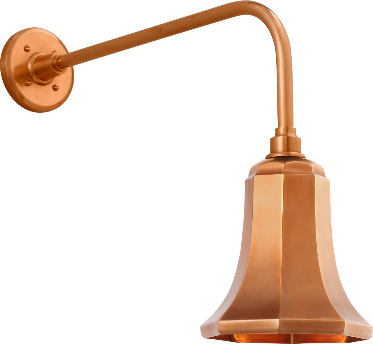 Academy 20" Rex Barn Light in Soft Copper with 7.5" Savannah Shade