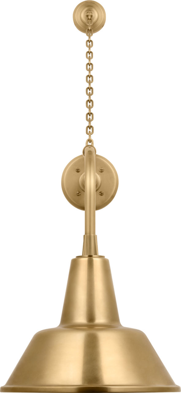 Academy 20" Anchored Rex Barn Light in Hand-Rubbed Antique Brass with 12.5" Bowers Shade