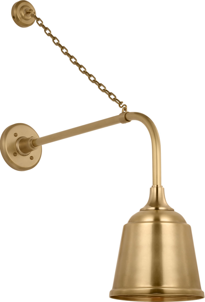 Academy 20" Anchored Rex Barn Light in Hand-Rubbed Antique Brass with 8" Rockhouse Shade