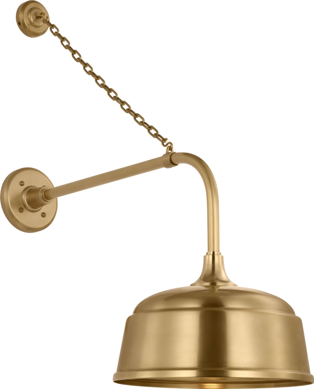 Academy 20" Anchored Rex Barn Light in Hand-Rubbed Antique Brass with 12.5" Rockhouse Shade