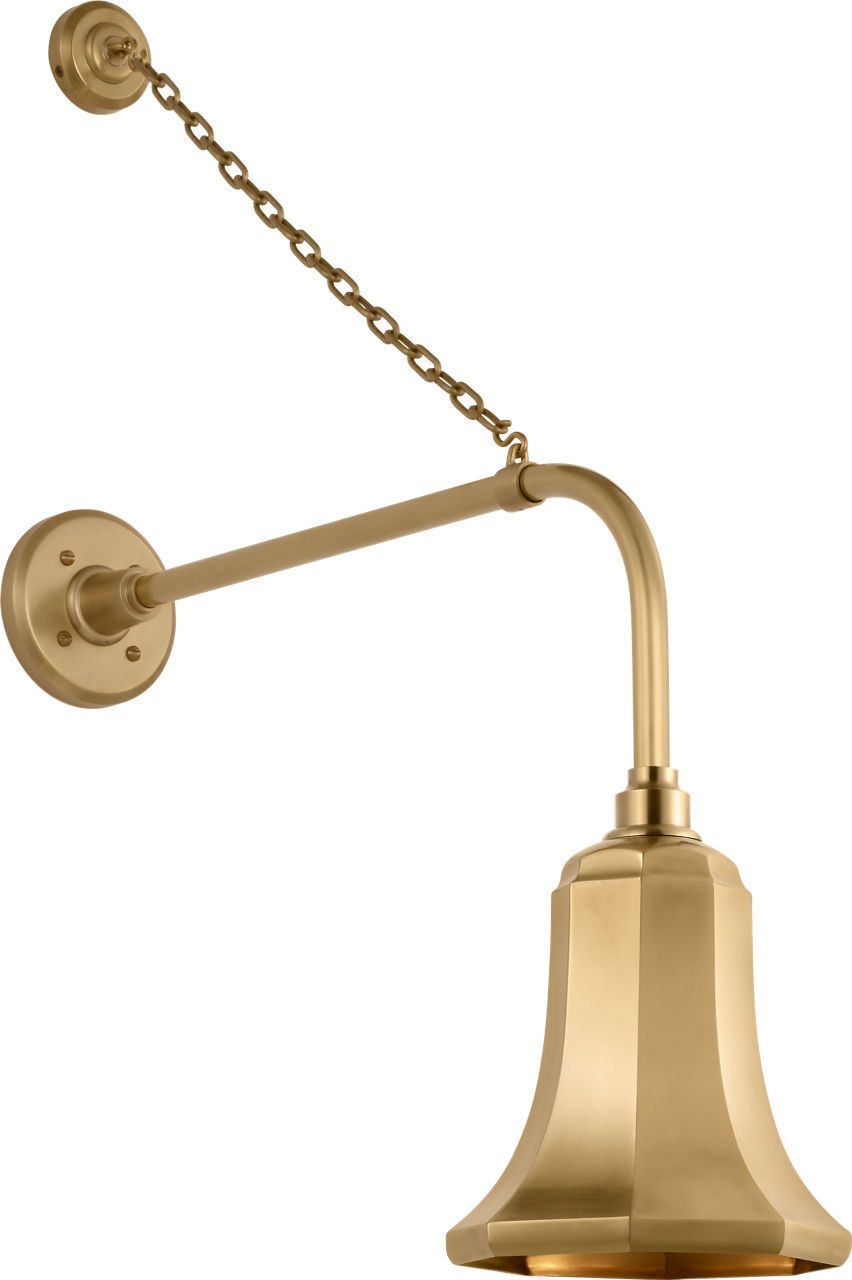 Academy 20" Anchored Rex Barn Light in Hand-Rubbed Antique Brass with 7.5" Savannah Shade