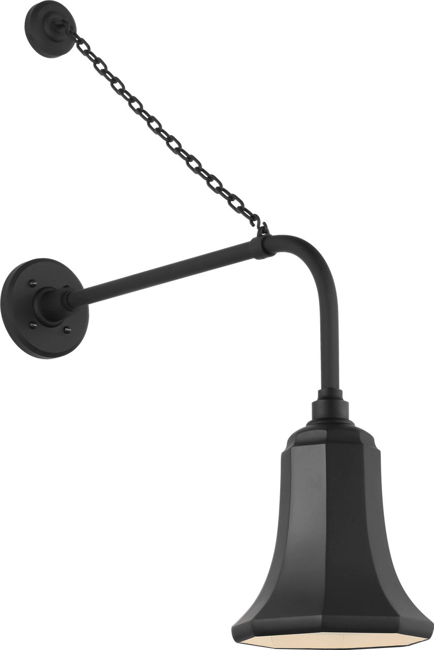 Academy 20" Anchored Rex Barn Light in Matte Black with 7.5" Savannah Shade