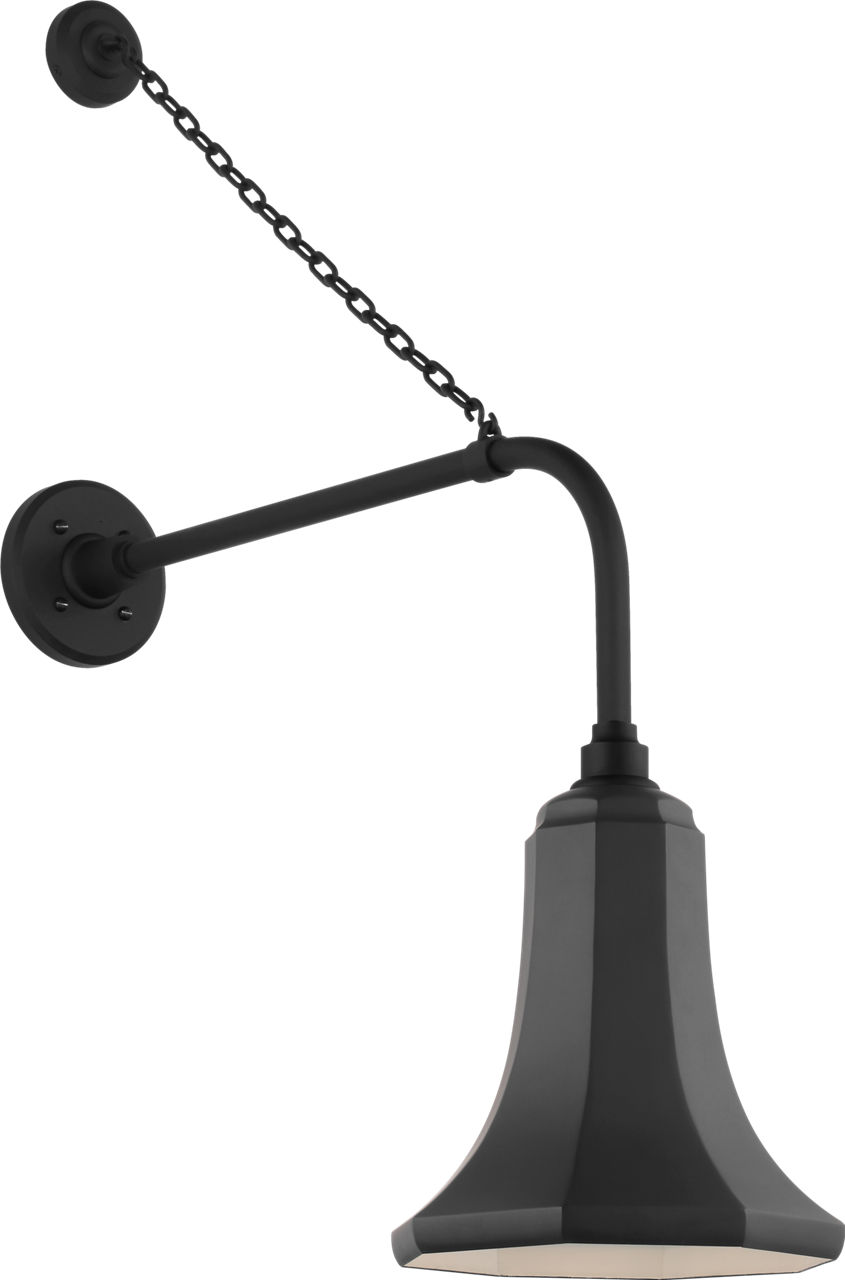 Academy 20" Anchored Rex Barn Light in Matte Black with 9.25" Savannah Shade