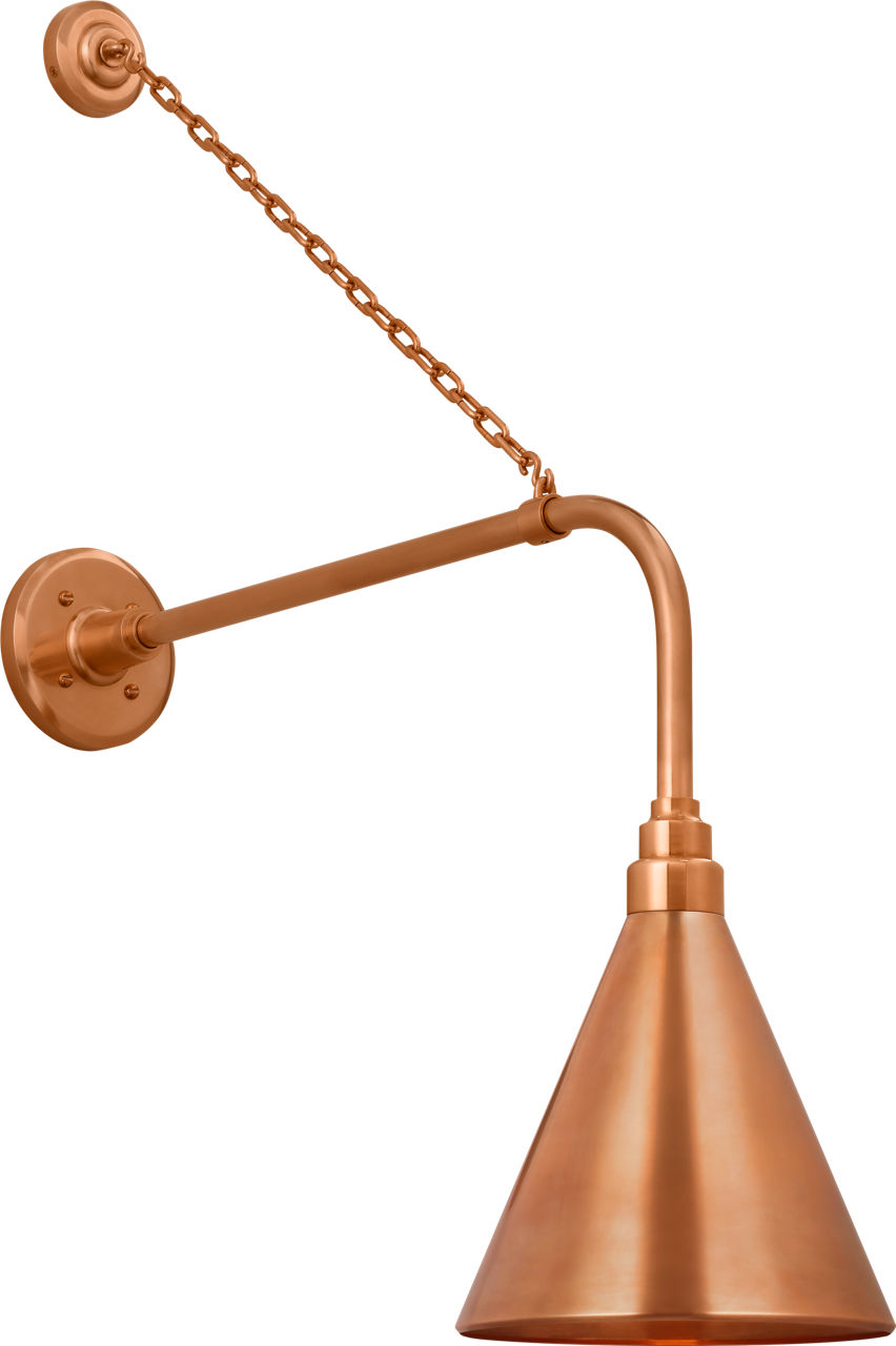 Academy 20" Anchored Rex Barn Light in Soft Copper with 9" Conical Savannah Shade