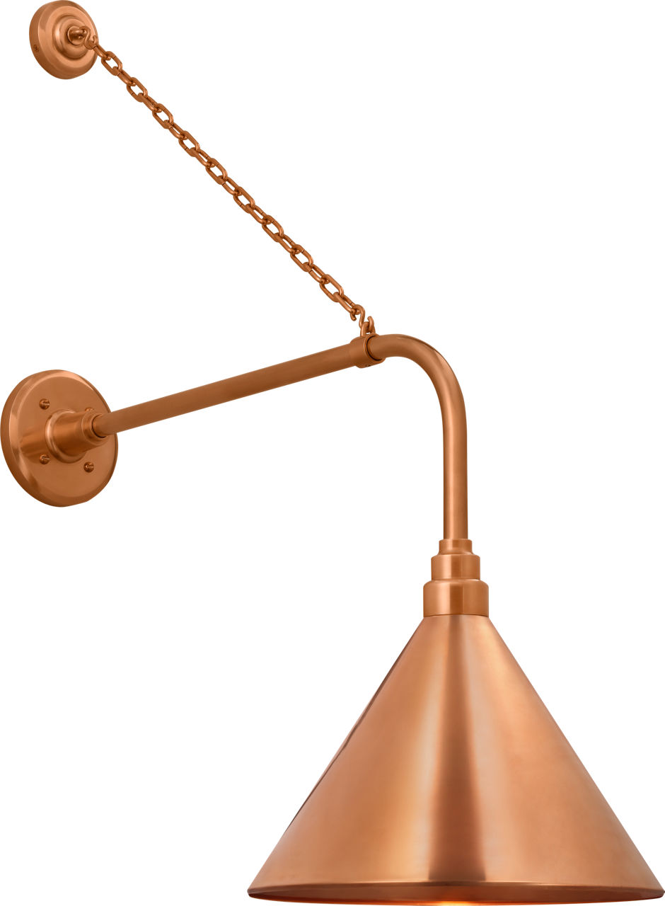 Academy 20" Anchored Rex Barn Light in Soft Copper with 12.5" Conical Savannah Shade