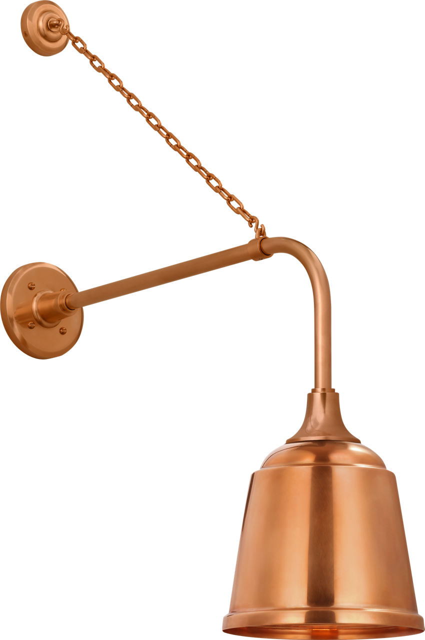 Academy 20" Anchored Rex Barn Light in Soft Copper with 8" Rockhouse Shade