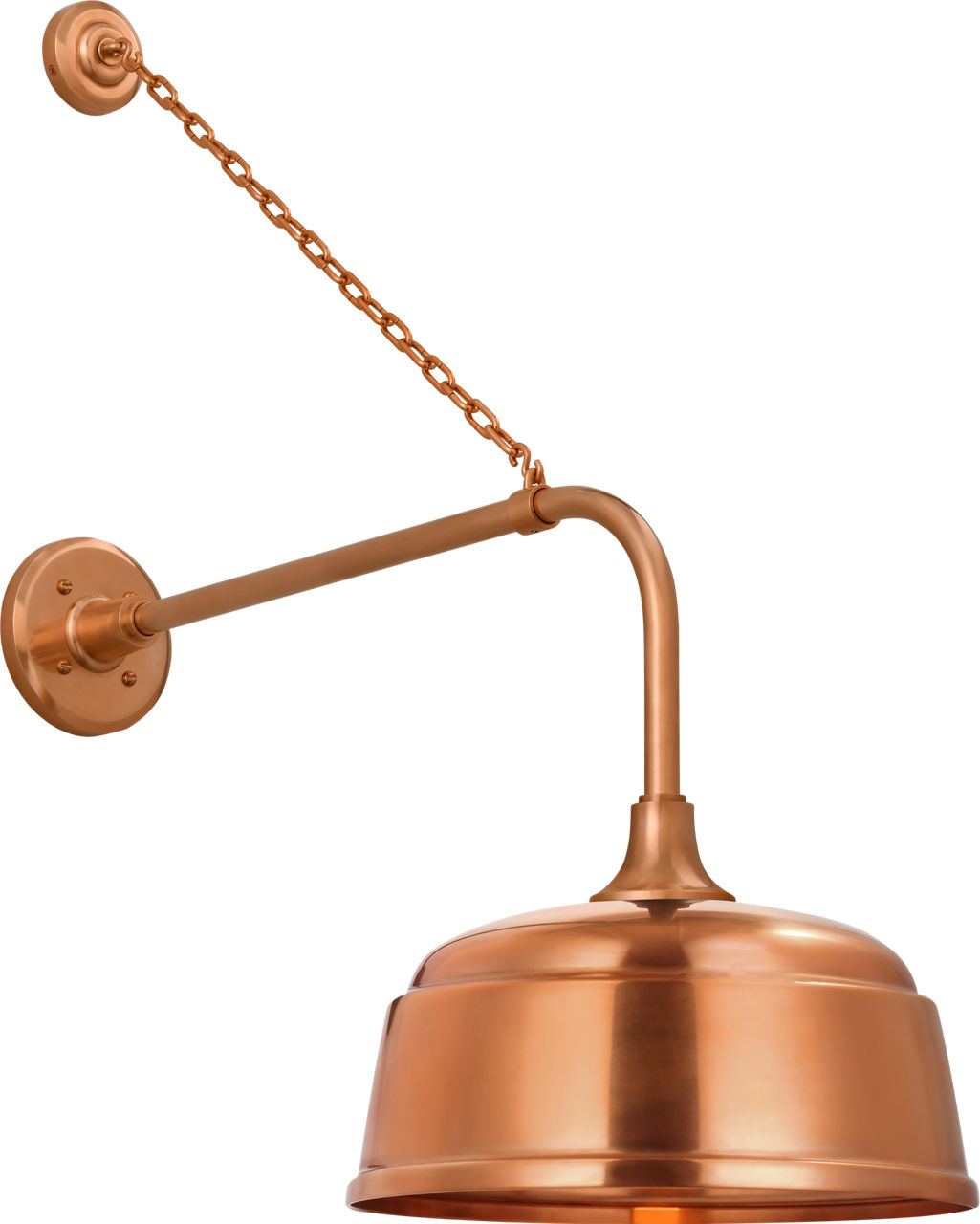 Academy 20" Anchored Rex Barn Light in Soft Copper with 12.5" Rockhouse Shade