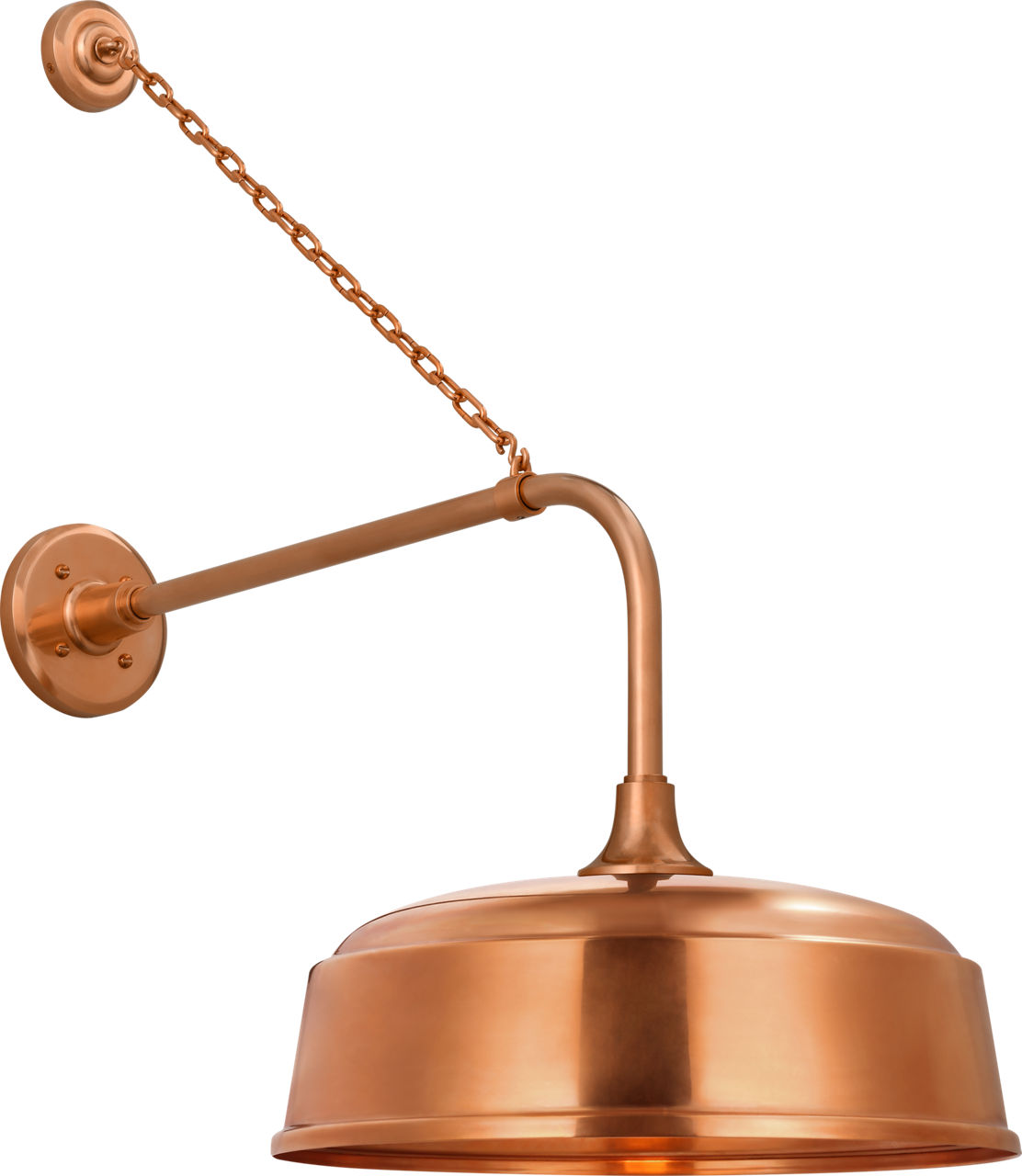Academy 20" Anchored Rex Barn Light in Soft Copper with 16" Rockhouse Shade