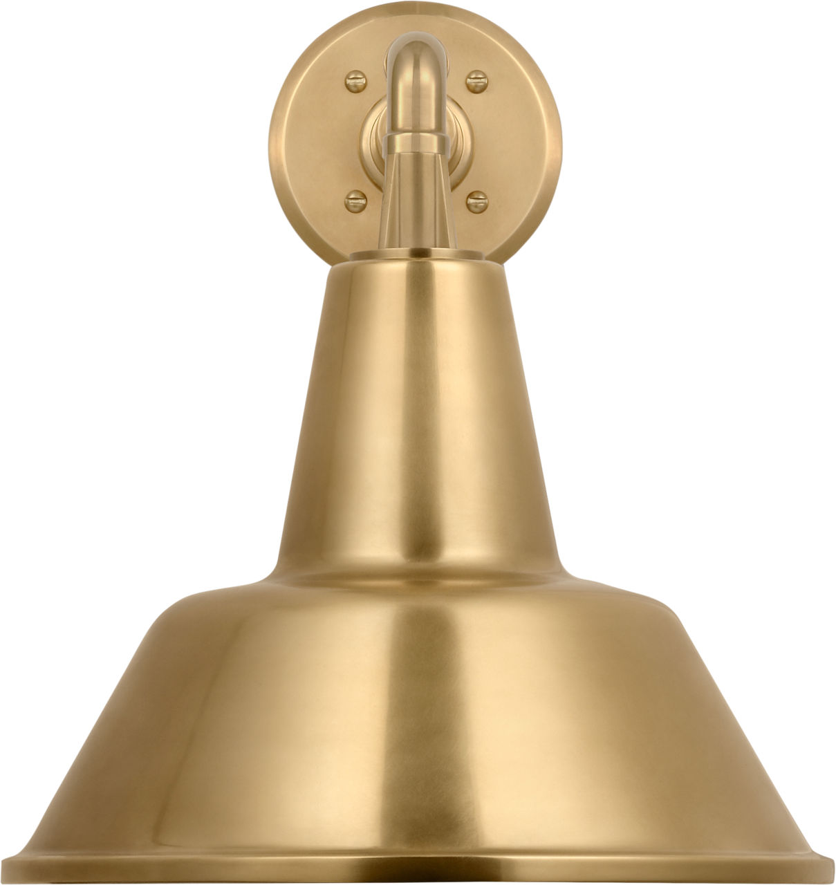 Academy 11" Mack Barn Light in Hand-Rubbed Antique Brass with 12.5" Hand-Rubbed Antique Brass Bowers Shade
