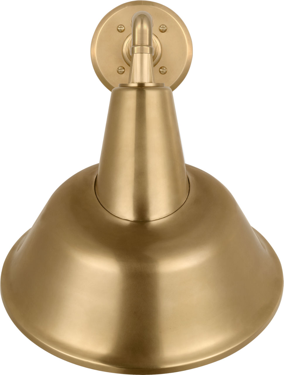Academy 11" Mack Barn Light in Hand-Rubbed Antique Brass with 12.5" Hand-Rubbed Antique Brass Tilted Bowers Shade