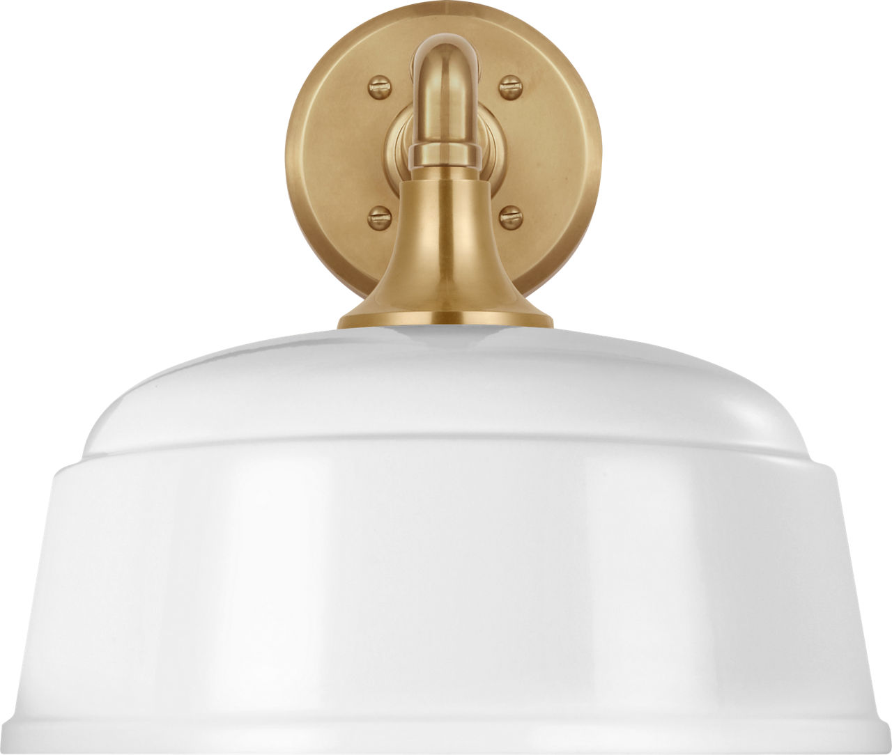 Academy 11" Mack Barn Light in Hand-Rubbed Antique Brass with 12.5" White Rockhouse Shade