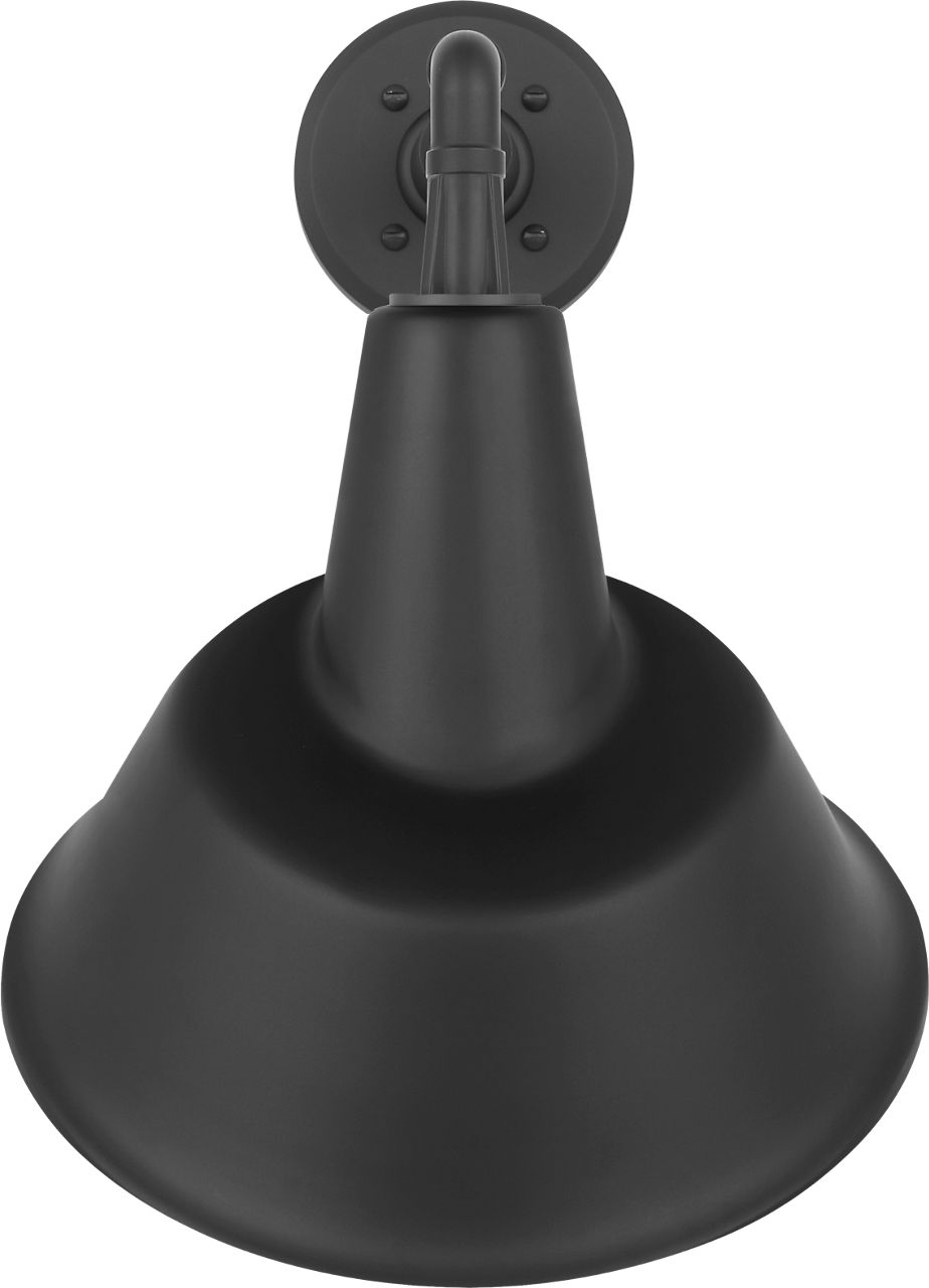 Academy 11" Mack Barn Light in Matte Black with 12.5" Matte Black Tilted Bowers Shade