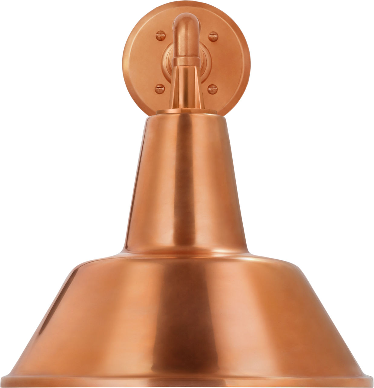 Academy 11" Mack Barn Light in Soft Copper with 12.5" Soft Copper Bowers Shade