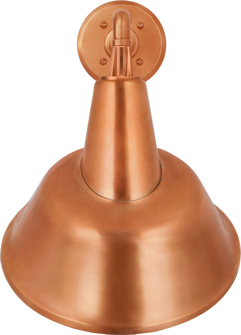 Academy 11" Mack Barn Light in Soft Copper with 12.5" Soft Copper Tilted Bowers Shade