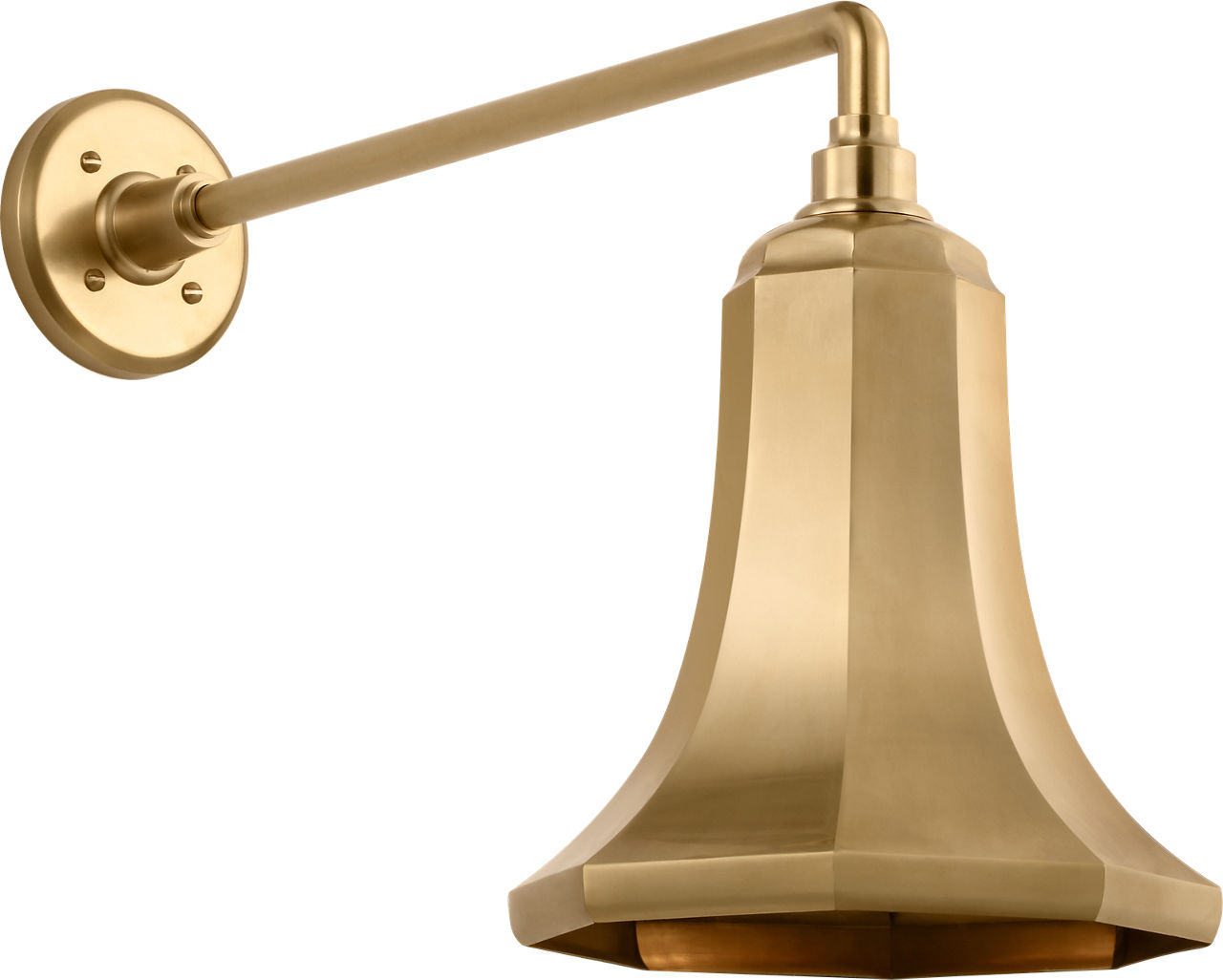 Academy 17.5" Mack Barn Light in Hand-Rubbed Antique Brass with 9.25" Savannah Shade