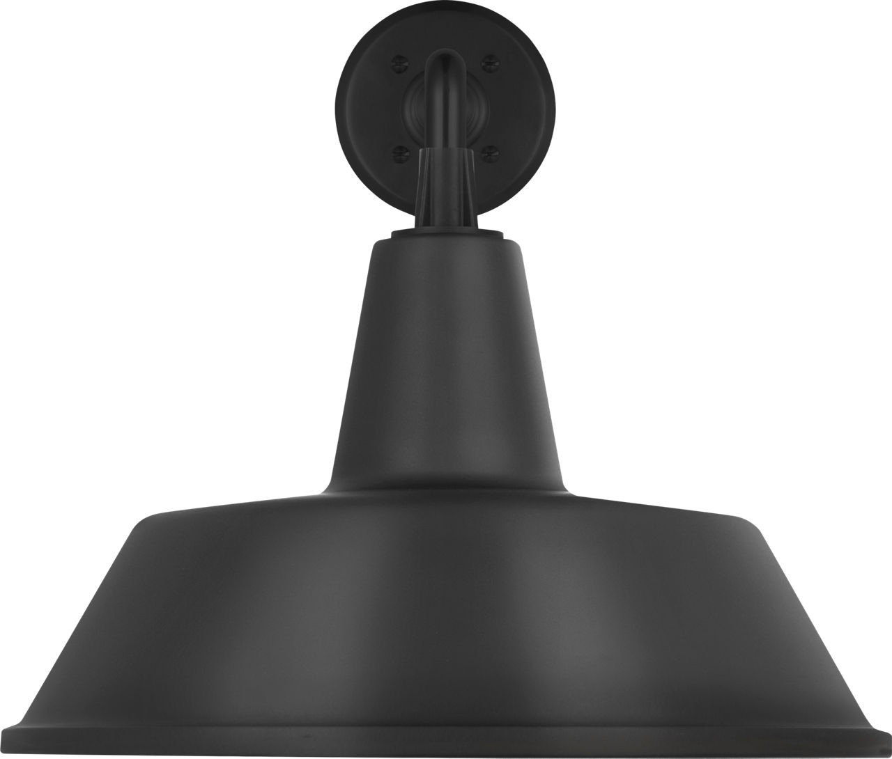 Academy 17.5" Mack Barn Light in Matte Black with 16" Bowers Shade