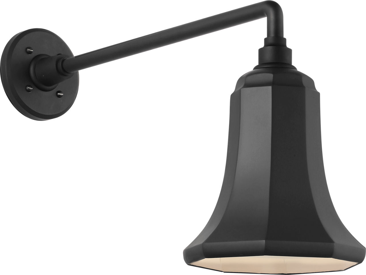 Academy 17.5" Mack Barn Light in Matte Black with 7.5" Savannah Shade