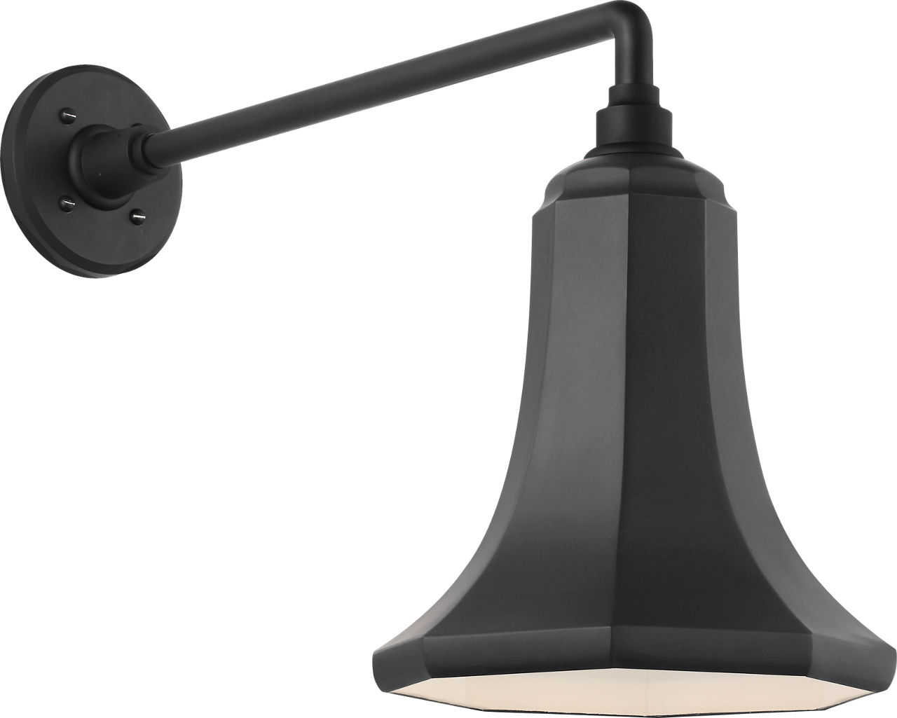 Academy 17.5" Mack Barn Light in Matte Black with 9.25" Savannah Shade