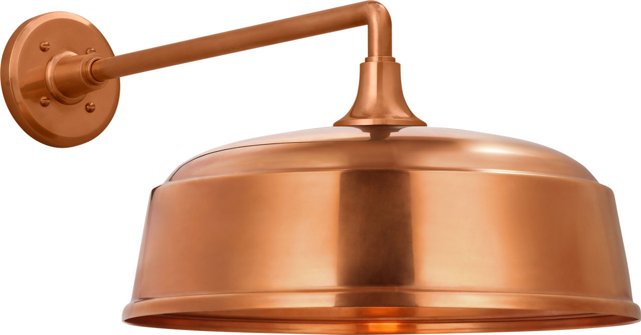 Academy 17.5" Mack Barn Light in Soft Copper with 16" Rockhouse Shade