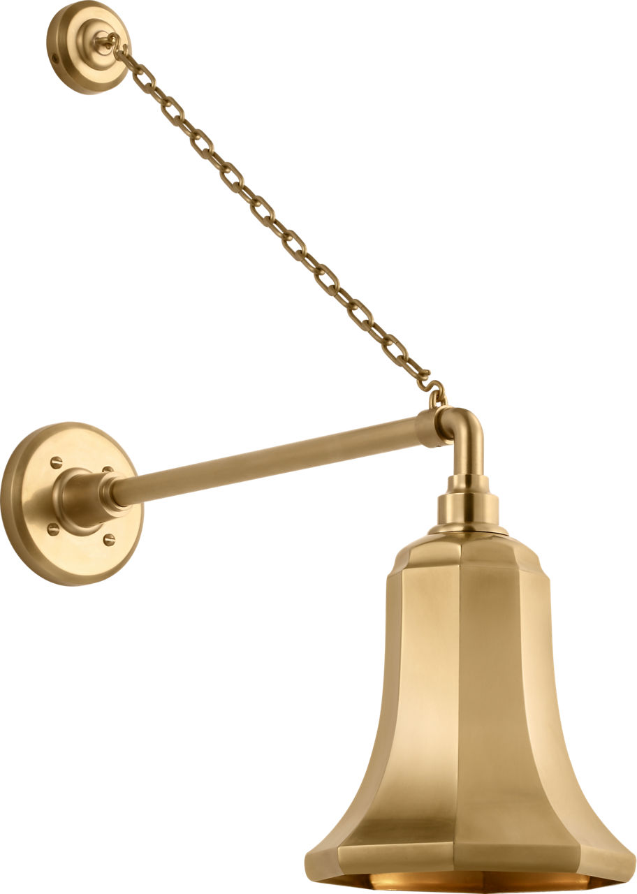 Academy 17.5" Anchored Mack Barn Light in Hand-Rubbed Antique Brass with 7.5" Savannah Shade