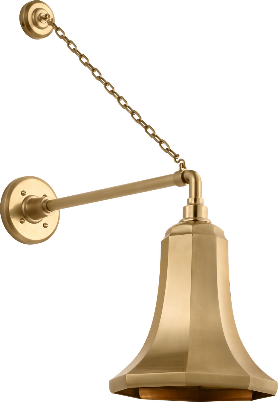 Academy 17.5" Anchored Mack Barn Light in Hand-Rubbed Antique Brass with 9.25" Savannah Shade