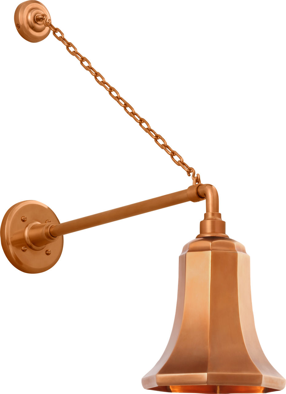 Academy 17.5" Anchored Mack Barn Light in Soft Copper with 7.5" Savannah Shade
