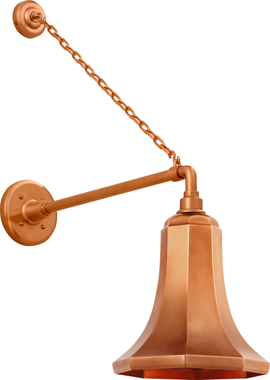 Academy 17.5" Anchored Mack Barn Light in Soft Copper with 9.25" Savannah Shade