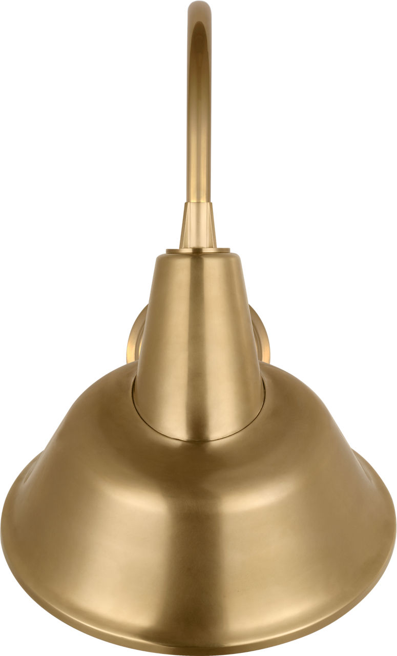 Academy 11" Arched Mack Barn Light in Hand-Rubbed Antique Brass with 12.5" Hand-Rubbed Antique Brass Tilted Bowers Shade