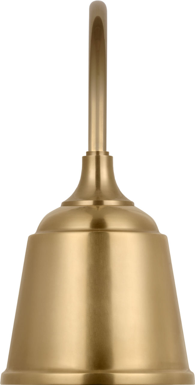 Academy 11" Arched Mack Barn Light in Hand-Rubbed Antique Brass with 8" Hand-Rubbed Antique Brass Rockhouse Shade