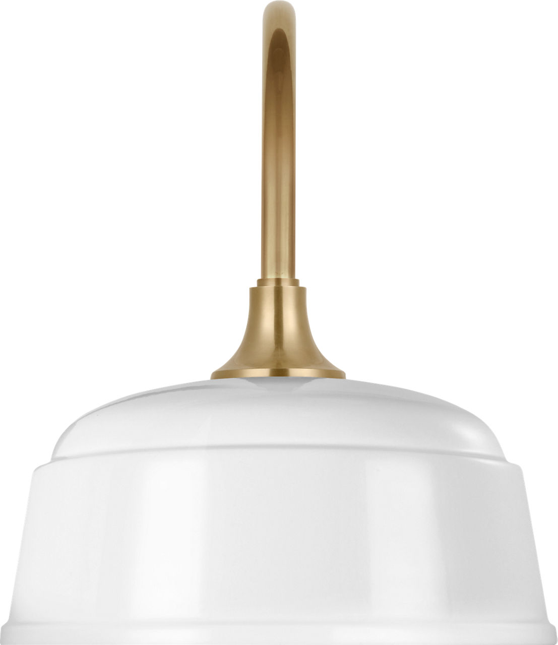 Academy 11" Arched Mack Barn Light in Hand-Rubbed Antique Brass with 12.5" White Rockhouse Shade