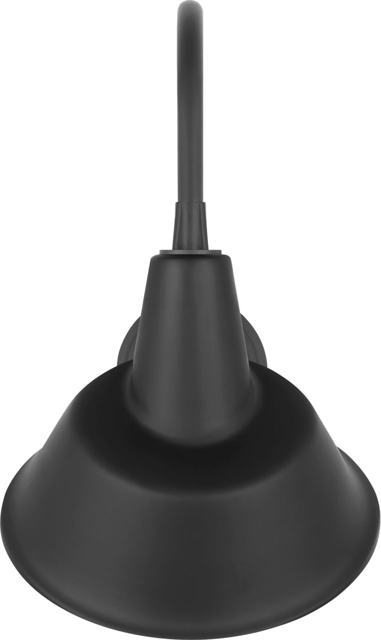 Academy 11" Arched Mack Barn Light in Matte Black with 12.5" Matte Black Tilted Bowers Shade